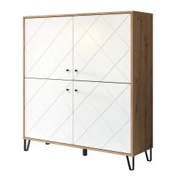 Trendteam Buffet haut Touch - Imitation chêne artisan / Blanc