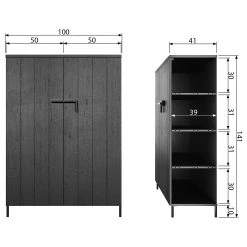 Red Living Buffet haut Lamasco - Pin massif - Pin noir -Buffets hauts Soldes 1000304183 211029 12341700738 SKETCH DETAILS P000000001000304183 sketch