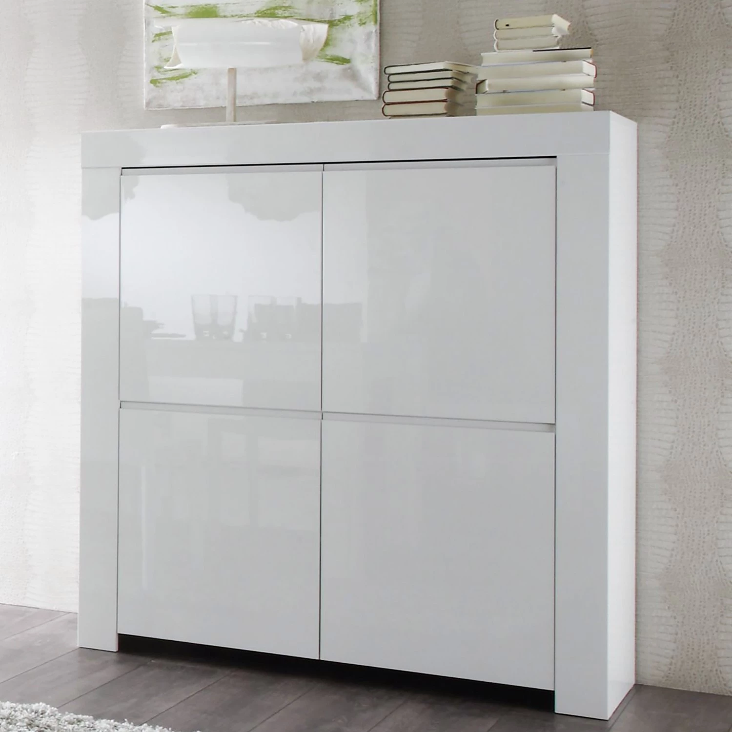 LC Spa Buffet haut Amalfi - Blanc brillant 2 LC Spa Buffet haut Amalfi - Blanc brillant – Image 2