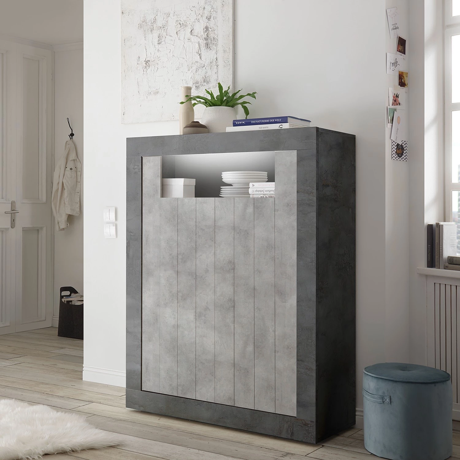 LC Spa Buffet haut Urbino - Gris clair / Gris foncé 2 LC Spa Buffet haut Urbino - Gris clair / Gris foncé – Image 2