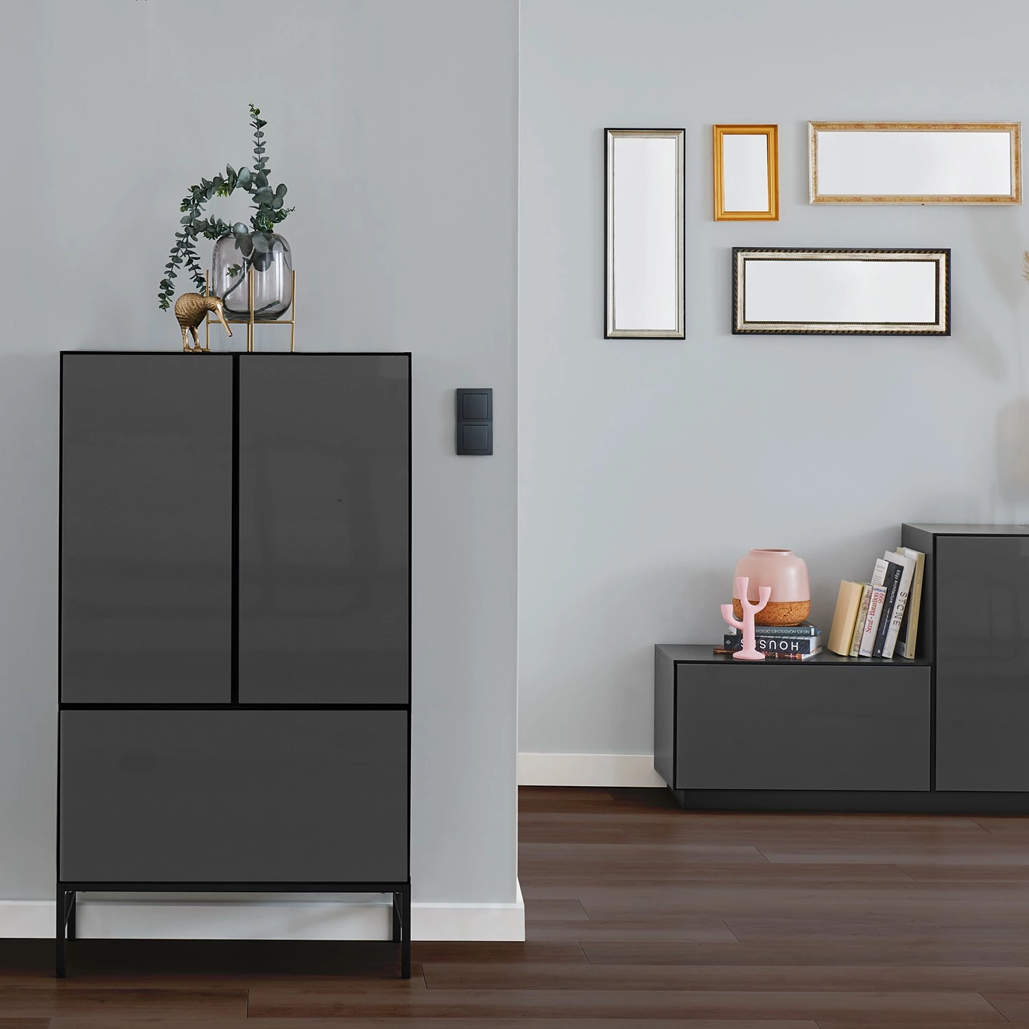 Now! by hülsta Buffet now to go colour I - Gris diamant brillant / Gris diamant 2 Now! by hülsta Buffet now to go colour I - Gris diamant brillant / Gris diamant – Image 2