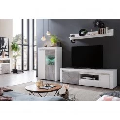 Loftscape Buffet haut Stonda I - Blanc - Porte en verre à droite -Buffets hauts Soldes 1000314582 211209 12531700141 MOOD DETAILS P000000001000314582 mood