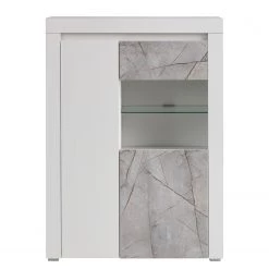 Loftscape Buffet haut Stonda I - Blanc - Porte en verre à droite -Buffets hauts Soldes 1000314582 211209 12531700154 DETAILS P000000001000314582