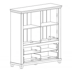 Ridgevalley Buffet haut Emmanuela - Vert foncé -Buffets hauts Soldes 1000339987 220317 501 SKETCH DETAILS P000000001000339987 sketch