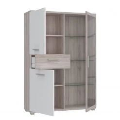 Loftscape Buffet haut Piemont - Éclairage inclus éclairage - Imitation chêne de sable -Buffets hauts Soldes 1000342458 220404 030 DETAILS P000000001000342458