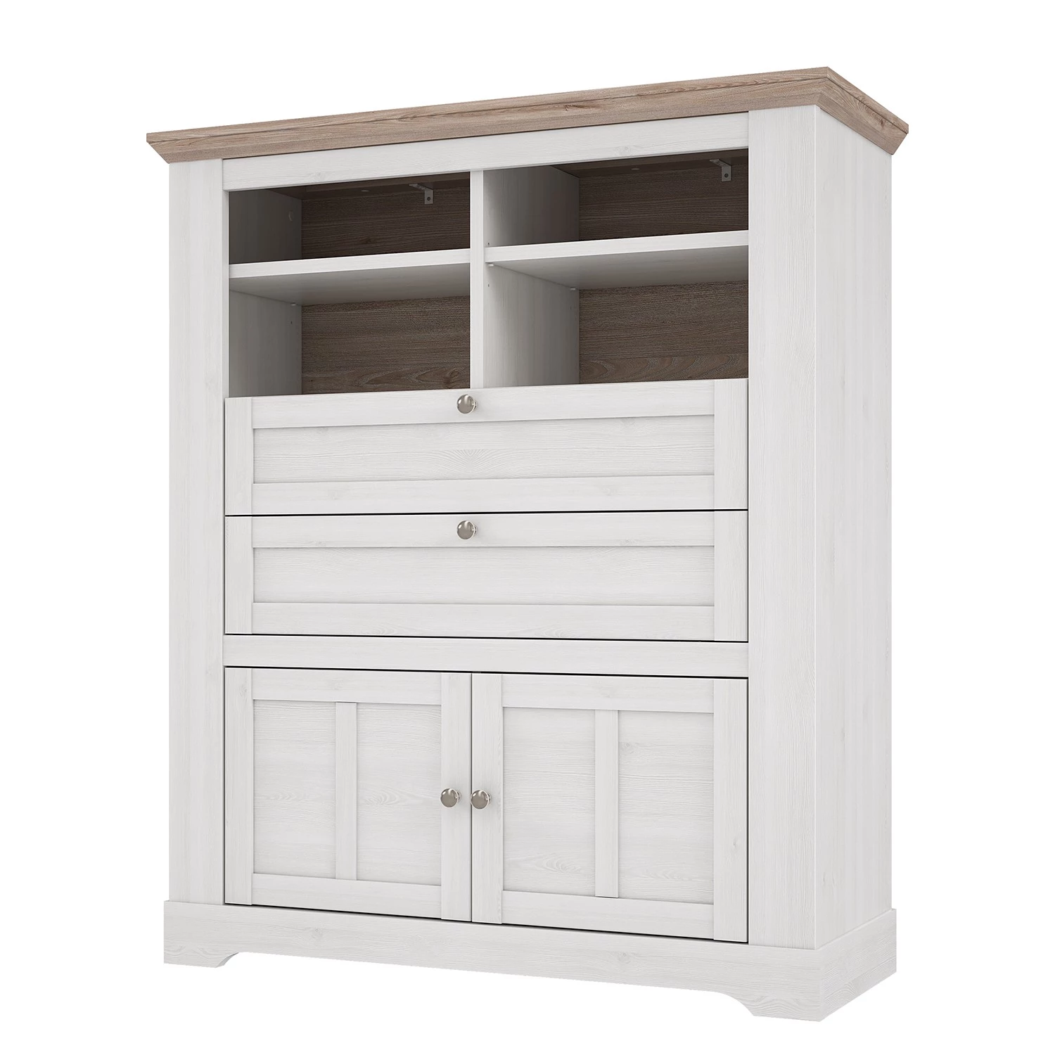 Ridgevalley Buffet haut Sandvik I - Imitation chêne blanc / Imitation chêne Nelson 1 Ridgevalley Buffet haut Sandvik I - Imitation chêne blanc / Imitation chêne Nelson