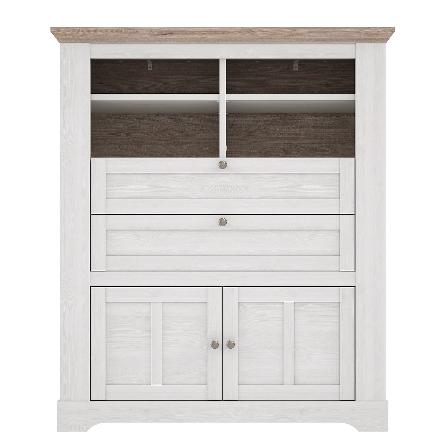 Ridgevalley Buffet haut Sandvik I - Imitation chêne blanc / Imitation chêne Nelson 3 Ridgevalley Buffet haut Sandvik I - Imitation chêne blanc / Imitation chêne Nelson – Image 3