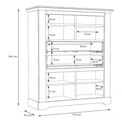 Ridgevalley Buffet haut Sandvik I - Imitation chêne blanc / Imitation chêne Nelson 15 Ridgevalley Buffet haut Sandvik I - Imitation chêne blanc / Imitation chêne Nelson -Buffets hauts Soldes 1000342492 220331 501 SKETCH DETAILS P000000001000342492 sketch