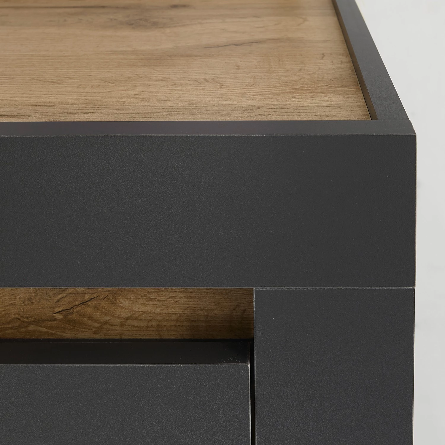 Loftscape Buffet haut Accra - Anthracite / Imitation chêne 6 Loftscape Buffet haut Accra - Anthracite / Imitation chêne – Image 6