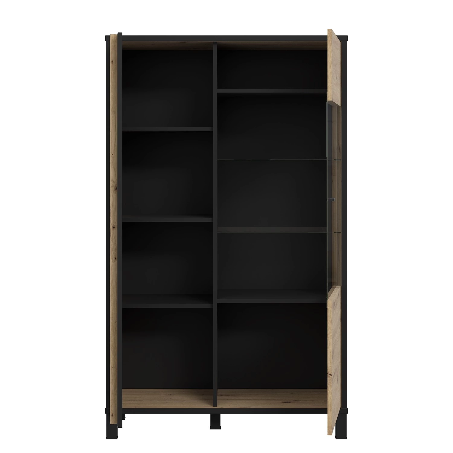 Red Living Buffet haut Vallegrande - Imitation chêne Artisan 4 Red Living Buffet haut Vallegrande - Imitation chêne Artisan – Image 4