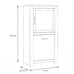 Loftscape Buffet haut Verolme II - Imitation chêne -Buffets hauts Soldes 1000356718 220603 500 SKETCH DETAILS P000000001000356718 sketch