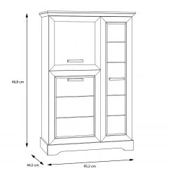 Ridgevalley Buffet haut New Dessa I - Imitation pin blanc -Buffets hauts Soldes 1000358003 220616 500 SKETCH DETAILS P000000001000358003 sketch