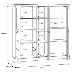 Ridgevalley Buffet haut New Dessa II - Imitation pin blanc -Buffets hauts Soldes 1000358004 220616 501 SKETCH DETAILS P000000001000358004 sketch