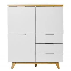 Jahnke Buffet haut Libre 110 - Imitation duramen de chêne / Blanc -Buffets hauts Soldes 1000358898 220615 040 DETAILS P000000001000358898