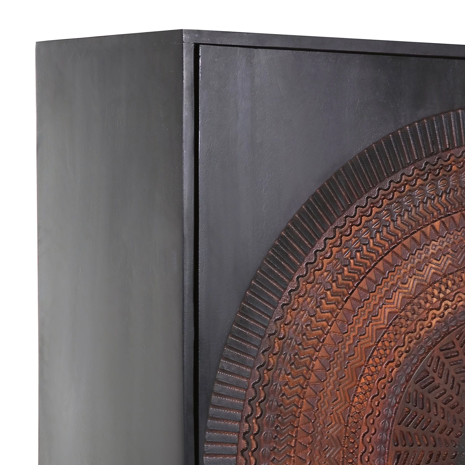 Red Living Buffet haut Curbar - Manguier massif / Métal - Noir 6 Red Living Buffet haut Curbar - Manguier massif / Métal - Noir – Image 6