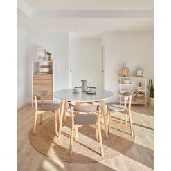 Norrwood Buffet haut Maredale - Partiellement en frêne massif - Frêne / Blanc -Buffets hauts Soldes 1000363992 220714 023 MOOD DETAILS P000000001000363992 mood