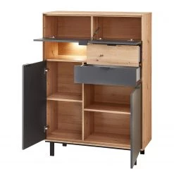 Fashion For Home Buffet haut Leox - Avec éclairage inclus - Graphite / Imitation chêne artisan 7 Fashion For Home Buffet haut Leox - Avec éclairage inclus - Graphite / Imitation chêne artisan -Buffets hauts Soldes 1000364262 220719 035 DETAILS P000000001000364262