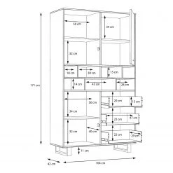 Red Living Buffet haut Trylith - Imitation chêne rustique / Noir 21 Red Living Buffet haut Trylith - Imitation chêne rustique / Noir -Buffets hauts Soldes 1000364610 220719 501 SKETCH DETAILS P000000001000364610 sketch