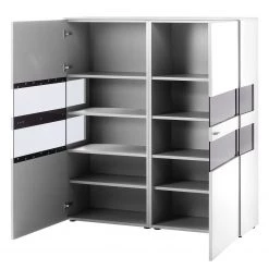 GWINNER Buffet haut Anzio - Blanc mat - Sans éclairage -Buffets hauts Soldes gwinner anzio 13 10 2016 4553172