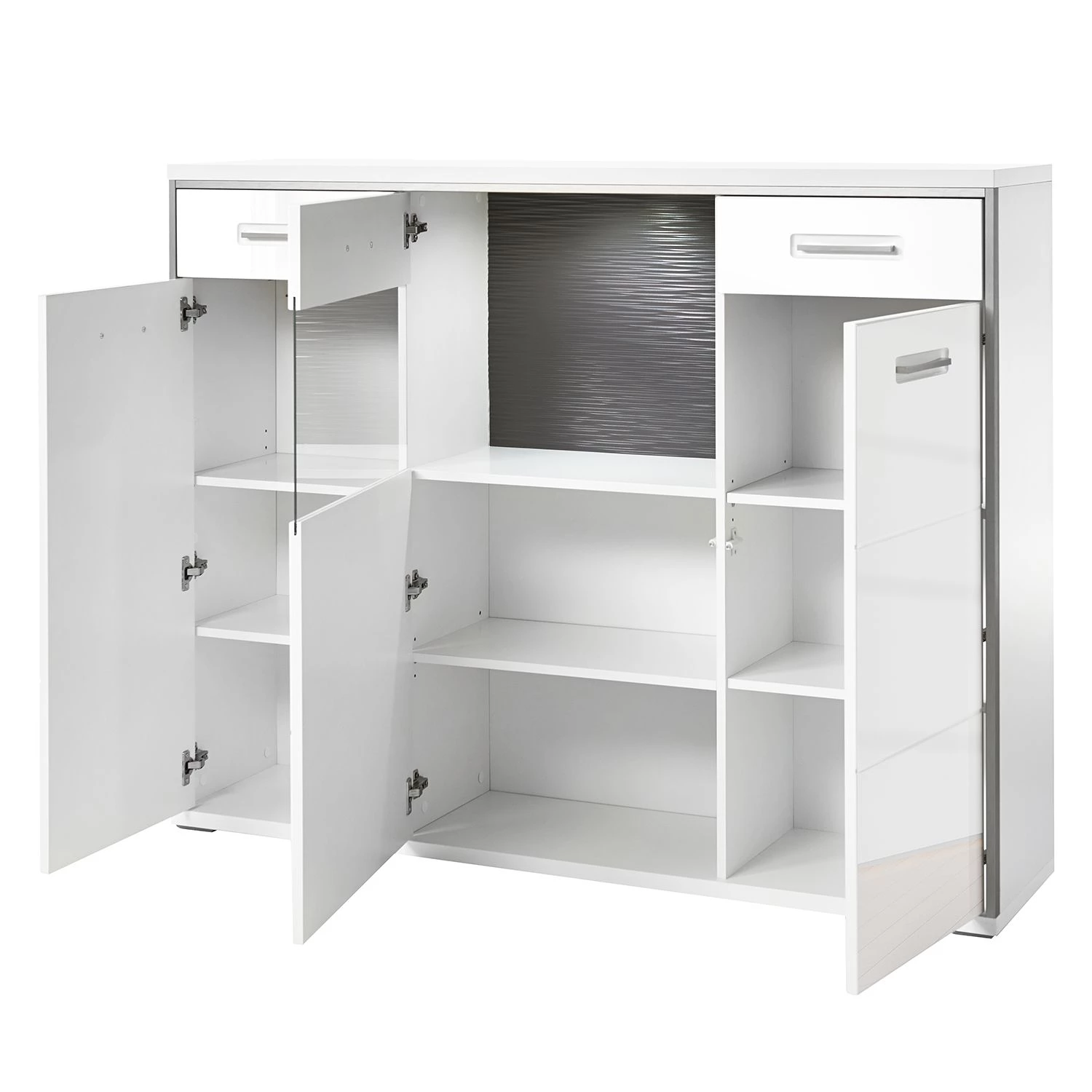 Loftscape Buffet haut Arco I - Blanc brillant / Gris 3 Loftscape Buffet haut Arco I - Blanc brillant / Gris – Image 3