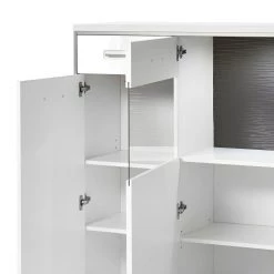 Loftscape Buffet haut Arco I - Blanc brillant / Gris 11 Loftscape Buffet haut Arco I - Blanc brillant / Gris -Buffets hauts Soldes highboard arco i hochglanz weiss grau 4710788