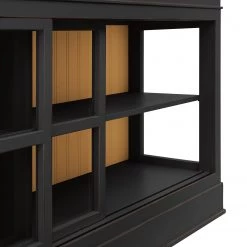 Maison Belfort Buffet haut Azjana - Noir / Pin couleur miel -Buffets hauts Soldes highboard azjana pinie teilmassiv 3394457