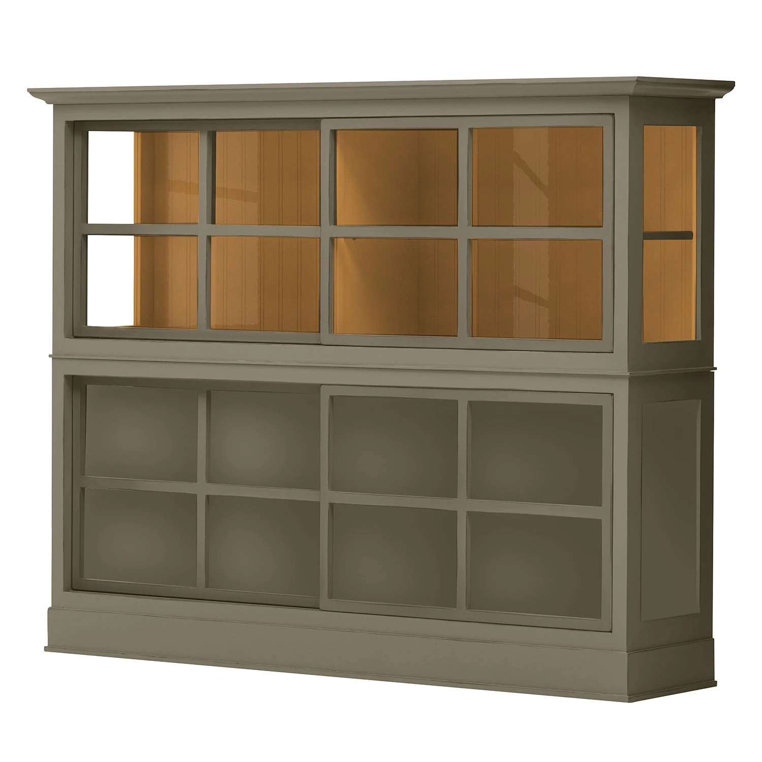 Maison Belfort Buffet haut Azjana - Granite / Pin couleur miel 1 Maison Belfort Buffet haut Azjana - Granite / Pin couleur miel