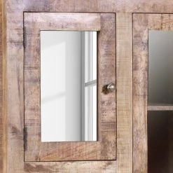 Ars manufacti Commode haute Curenna I - Manguier partiellement massif - Manguier / Marron -Buffets hauts Soldes highboard curenna mango teilmassiv 4419452