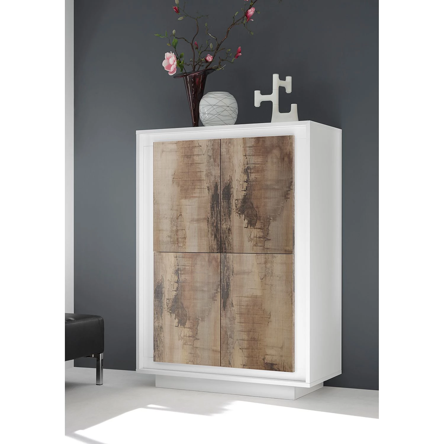 LC Spa Buffet haut Forenza - Marron clair / Blanc 2 LC Spa Buffet haut Forenza - Marron clair / Blanc – Image 2