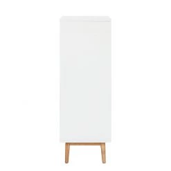 Mørteens Buffet haut Lindholm I - Partiellement en chêne massif - Blanc -Buffets hauts Soldes highboard lindholm weiss matt eiche massiv 333571