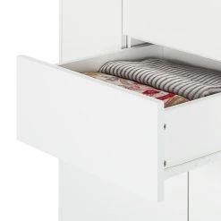 Mørteens Buffet haut Lindholm I - Partiellement en chêne massif - Blanc -Buffets hauts Soldes highboard lindholm weiss matt eiche massiv 333574