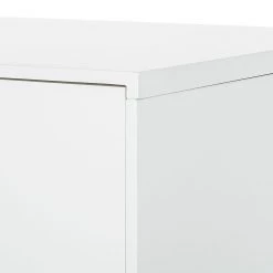Mørteens Buffet haut Lindholm I - Partiellement en chêne massif - Blanc -Buffets hauts Soldes highboard lindholm weiss matt eiche massiv 333576