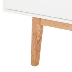 Mørteens Buffet haut Lindholm I - Partiellement en chêne massif - Blanc -Buffets hauts Soldes highboard lindholm weiss matt eiche massiv 333577