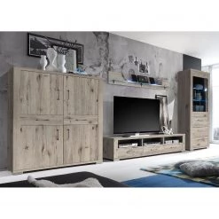 Mooved Commode haute Hunton II - Imitation chêne sable -Buffets hauts Soldes maeusbacher wohnen 24 01 17 4914268